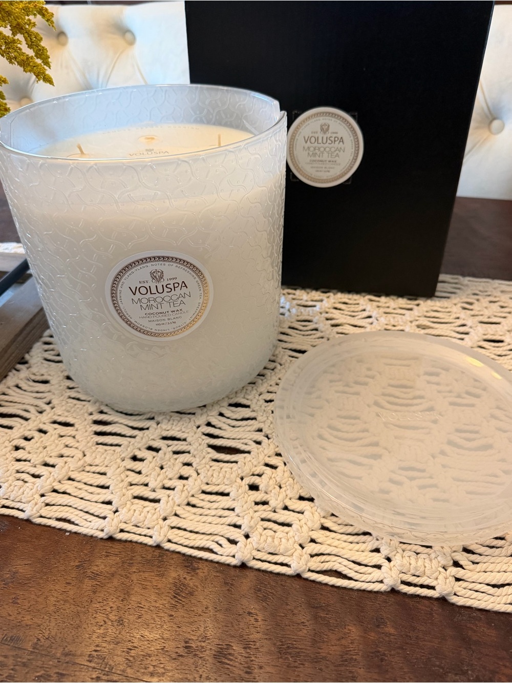 Voluspa Moroccan Mint Tea 5 Wick Hearth Candle - New in Box